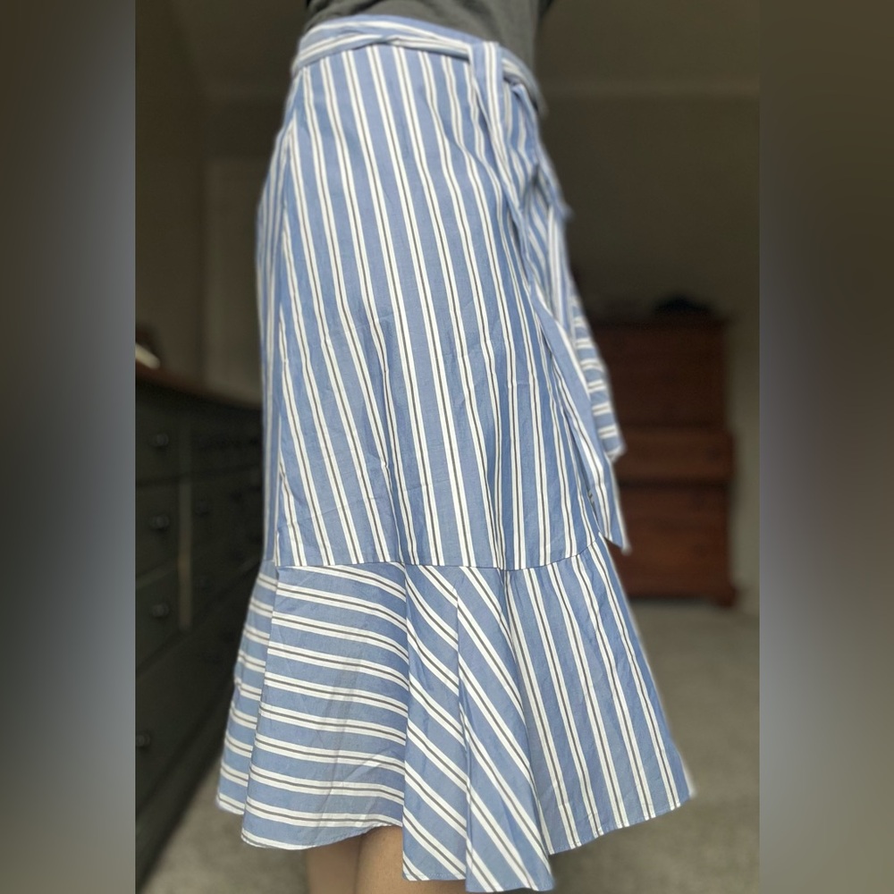 Talbots Blue and white striped skirt